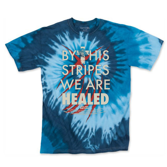 By His Stripes Blue Tie Dye T-Shirt